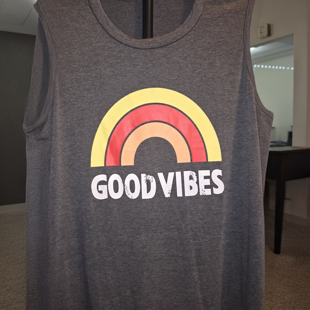 Good Vibes Gray Tank Top